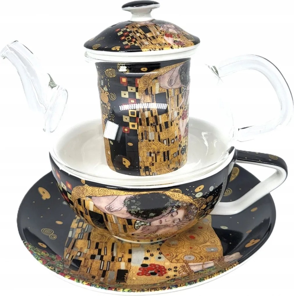 Teáskanna kancsó csésze Tea for one Gustav Klimt