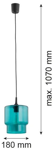 Argon 3271 - Csillár zsinóron NEWA 1xE27/15W/230V türkiz