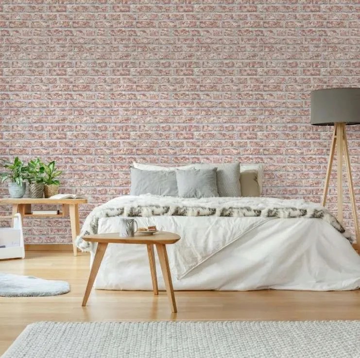 Decomode Vliesbehang Vinyl tapéta Tégla Piros 10,05 m x 52