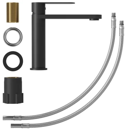 BATH DELUXE 28-017-02-02-02 - Mosdócsap TARNBY 17,3 cm matt fekete