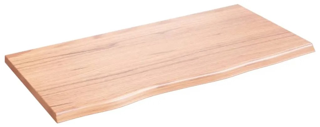 világosbarna kezelt tömör tölgyfa asztallap 80x40x2 cm