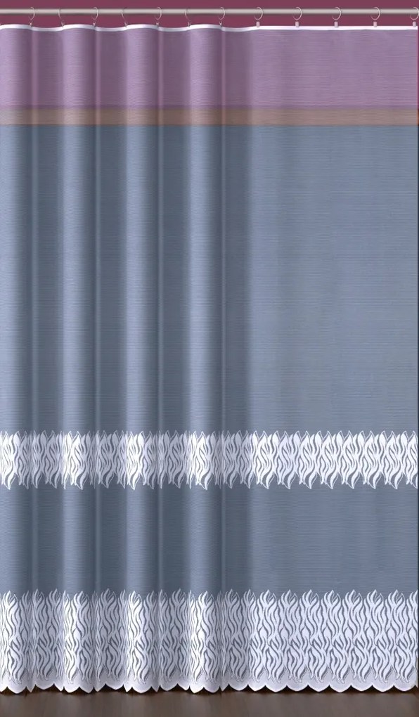 Mg Függöny jacquard 628/54 Fehér 250x250 szalaggal M