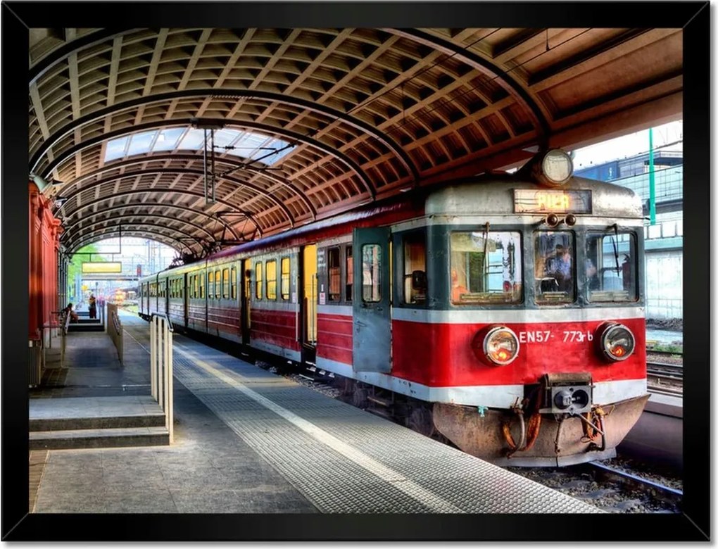 Poszterek keretben 40x30 Pkp pályaudvar Poznań