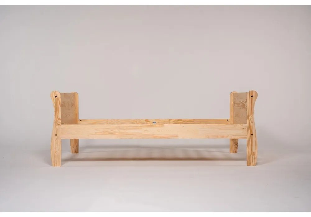 Natúr színű borovi fenyő gyerekágy ágyráccsal 70x140 cm Roma – Adeko