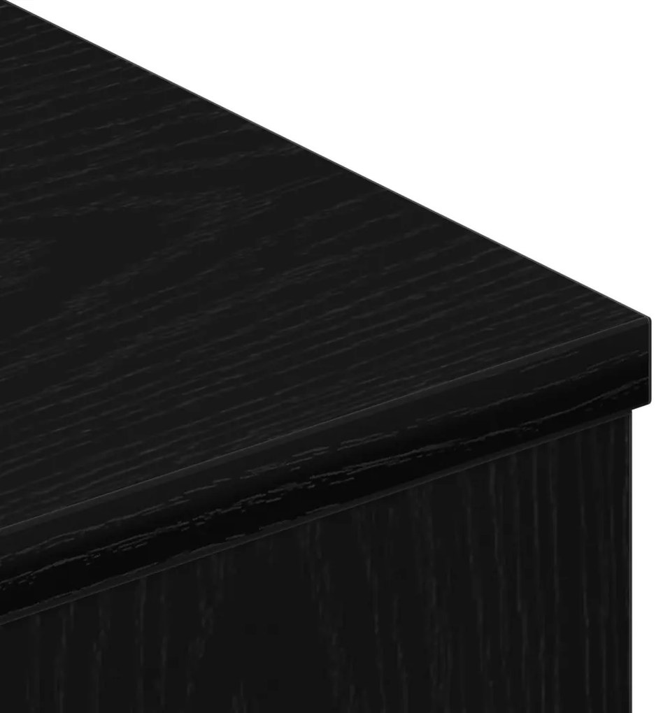 TV szekrény Fekete Tölgy 80x34x30 cm Mérnöki Fa