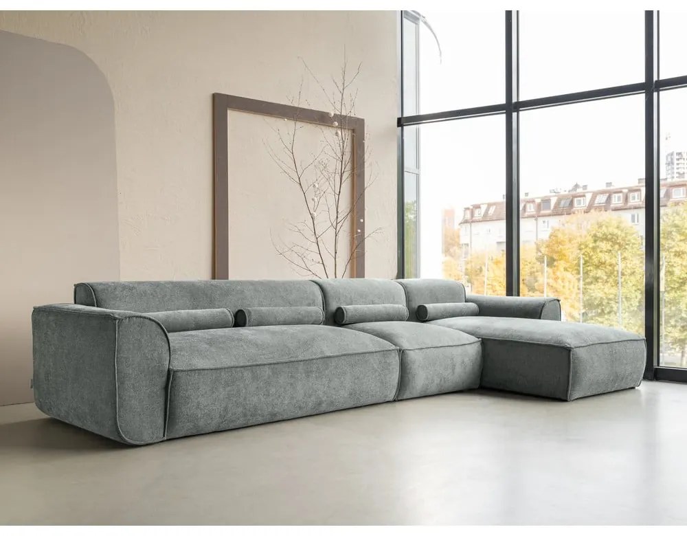 Világoszöld sarokkanapé (jobb oldali) Flex Felix – Miuform