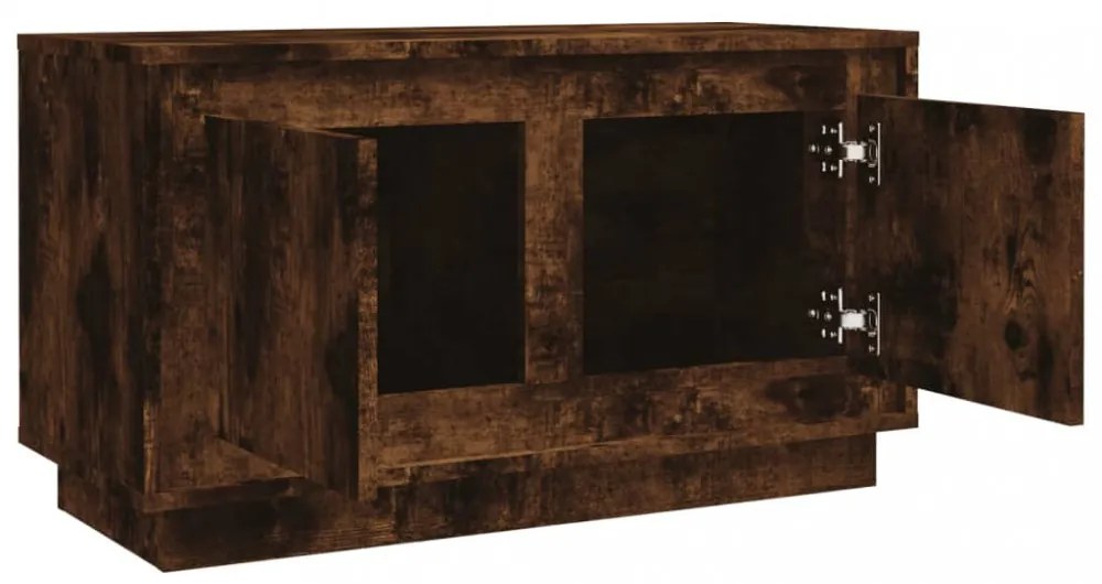 füstös tölgy színű szerelt fa TV-szekrény 80x35x45 cm