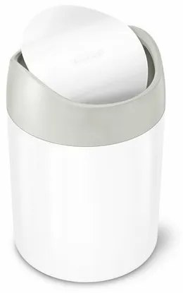 Simplehuman MINI asztali szemeteskosár,  1,5 l, fehér