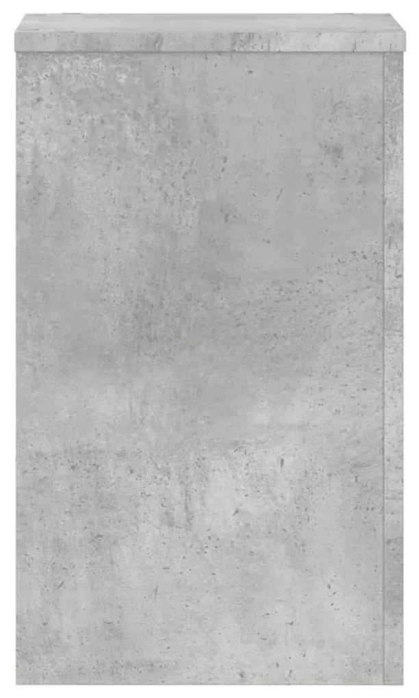 2 db betonszürke szerelt fa növénytartó állvány 30 x 30 x 50 cm