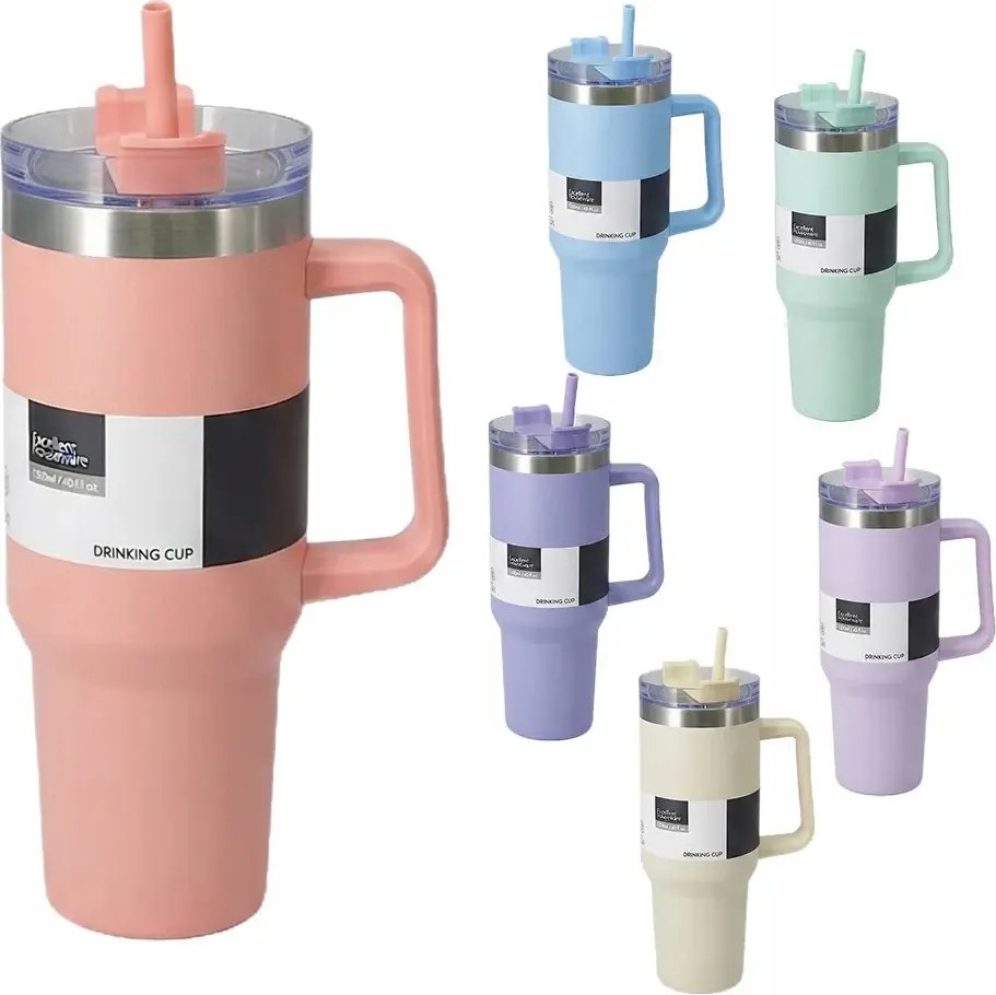 Thermo bögre rozsdamentes acél teás-kávés termosz autóba 1,2l 1db