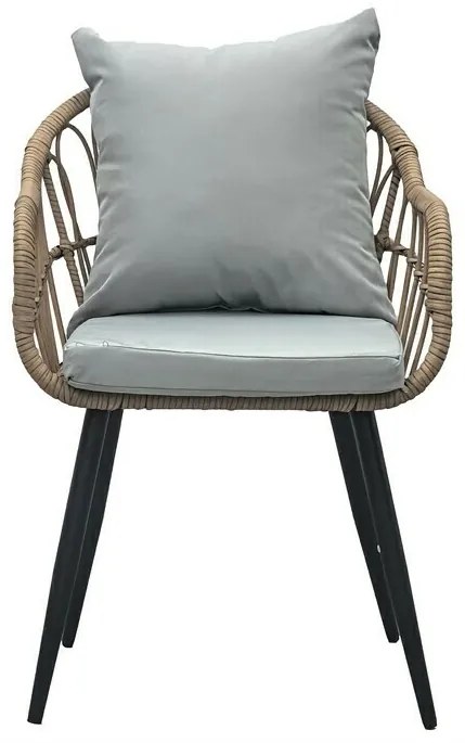 Autronic Kerti szék szett, 2 db, fém, műrattan, természetes, AZ-F1406 NAT