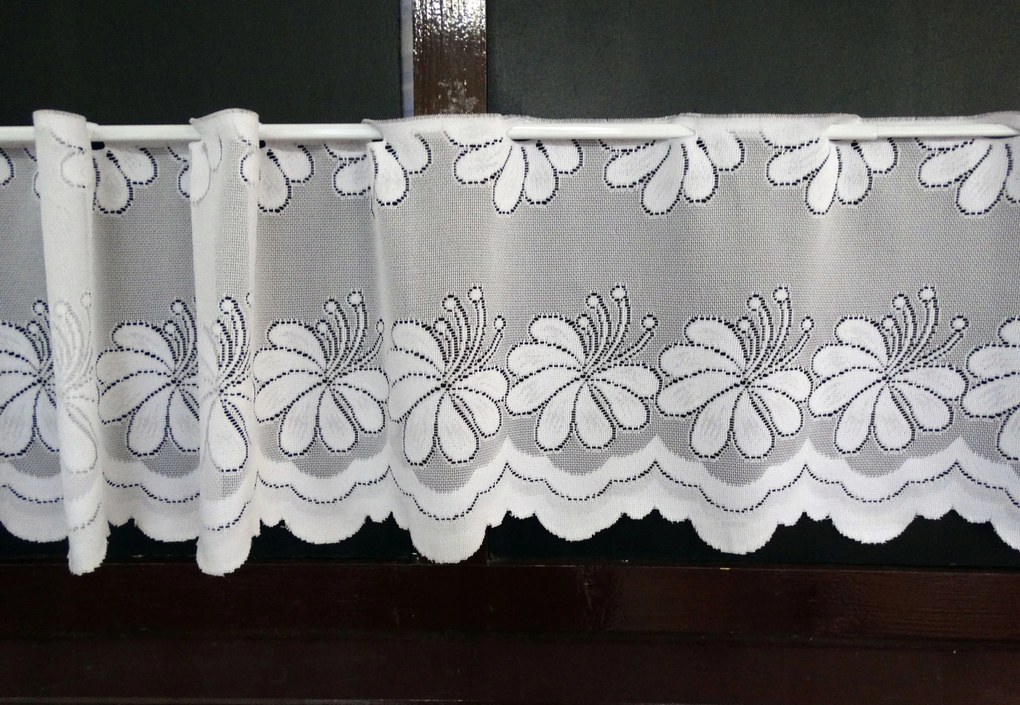 Mg Irigység 230 jacquard fehér 30cm lengyel kész 200x30cm M