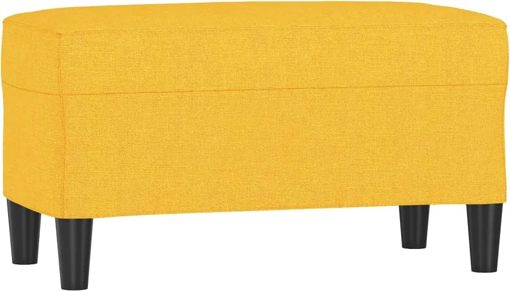 vidaXL világossárga szövet pad 70x35x41 cm
