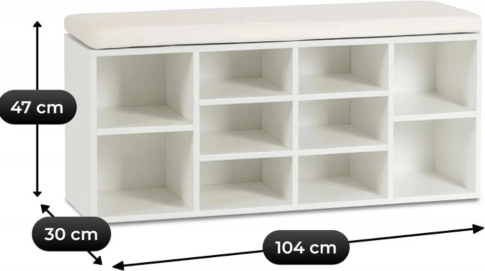 Szafka na buty AXEL104 cm Biała