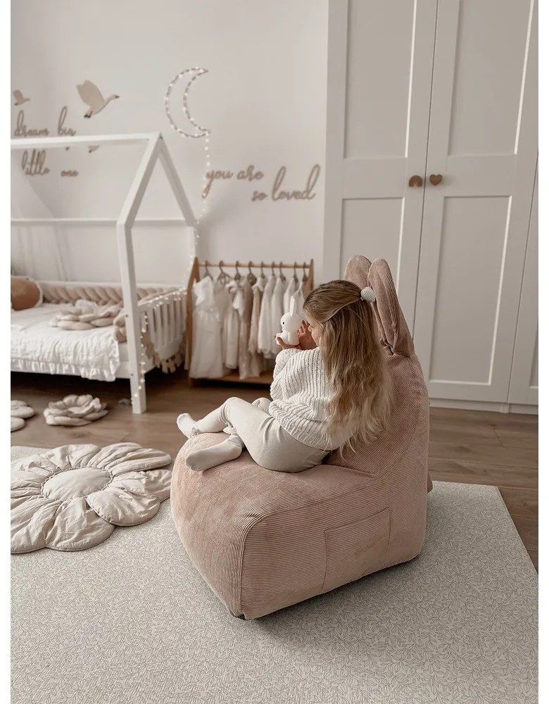 Világos rózsaszín gyerek babzsák Funny Bunny – The Brooklyn Kids