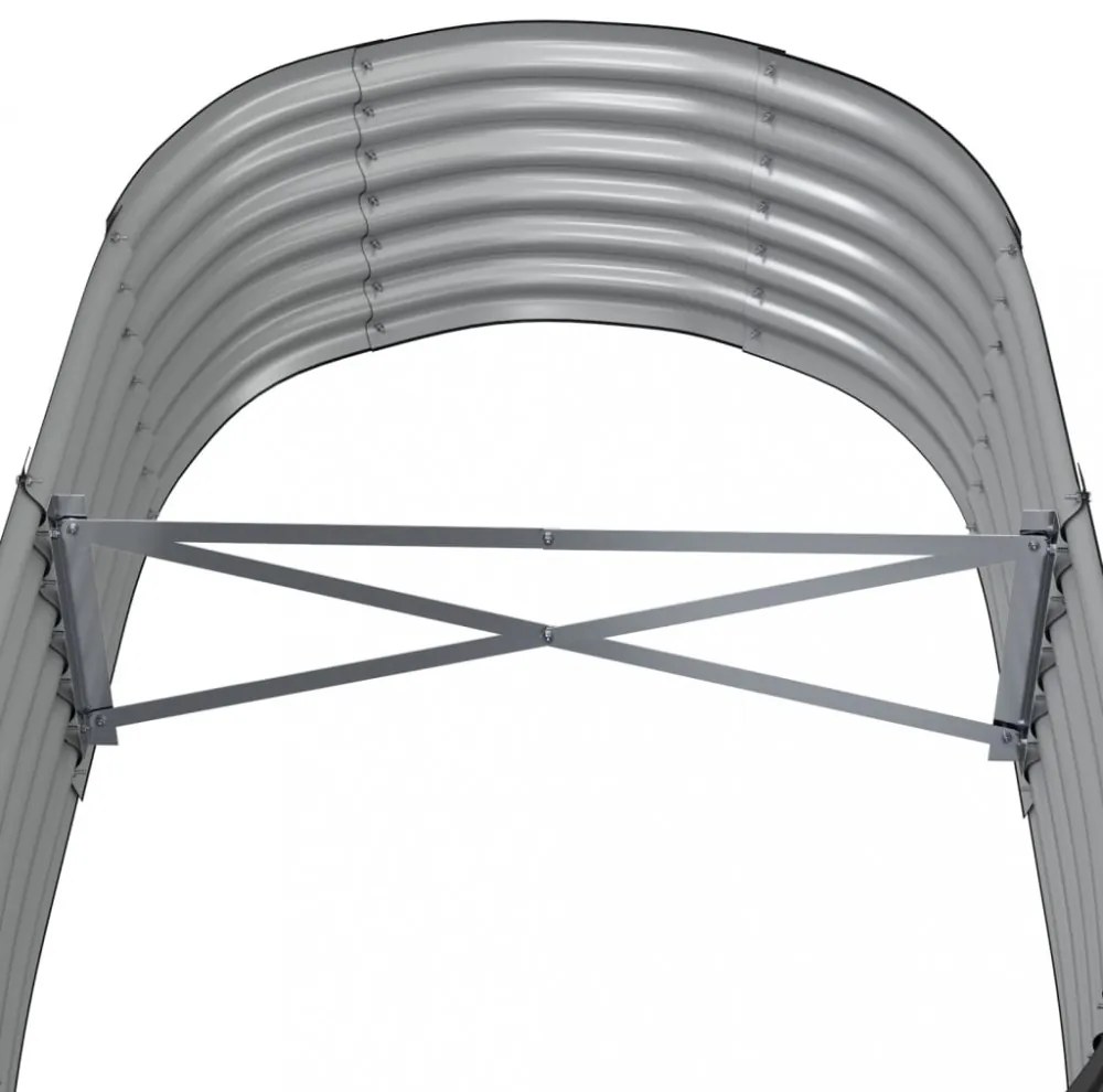 antracitszürke horganyzott acél kerti magaságyás 152x80x36 cm