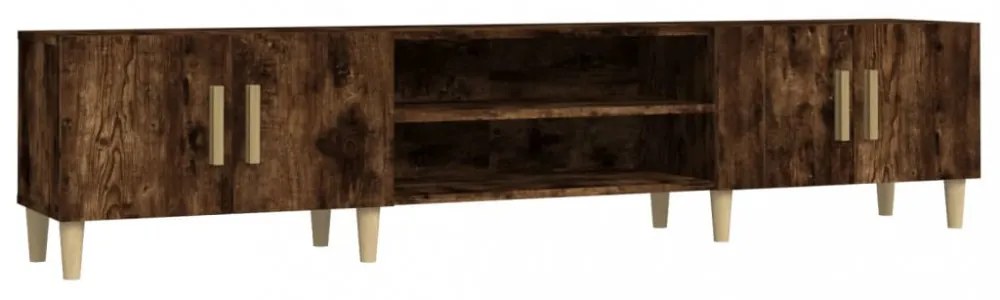 füstös tölgy színű szerelt fa TV-szekrény 180x31,5x40 cm