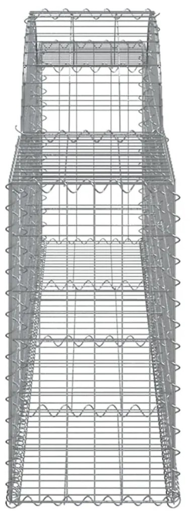 2 db íves horganyzott vas gabion kosár 300x30x60/80 cm