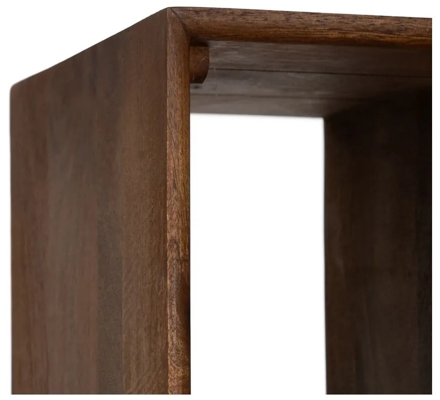 Barna mangófa könyvespolc 60x190x30 cm Sagara – Ixia