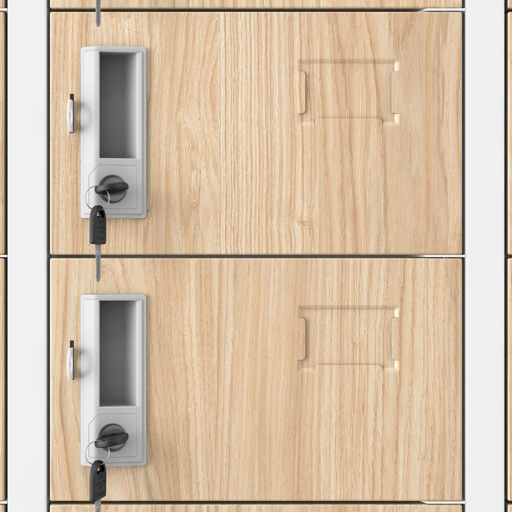 33 rekeszes irattároló szekrény, fehér/sonoma tölgy, 900x1850x450 mm: OLIVER Eco Design