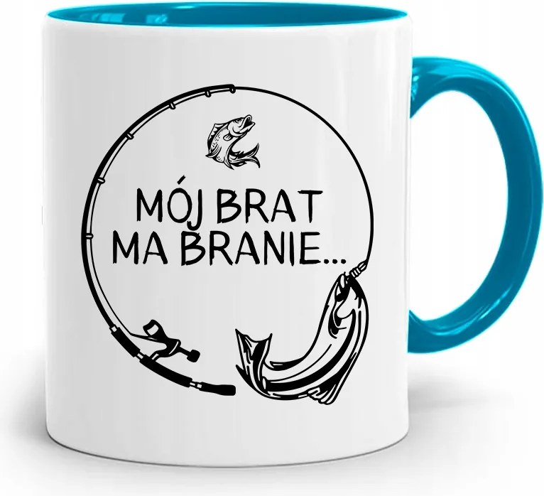 Kék Ajándék Bögre A Testvéremnek Van Egy Nyomtatott Kapása