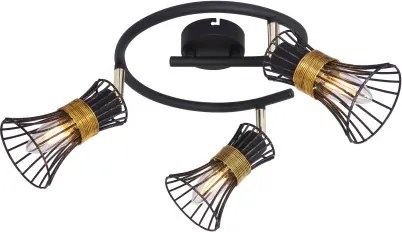 Globo 54814-3 Spot metál fekete-arany színben. Ø250, H:220, exkl. 3xE14 40W 230V