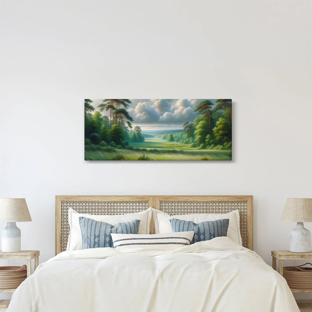 Kép - Zöld táj (120x50 cm)