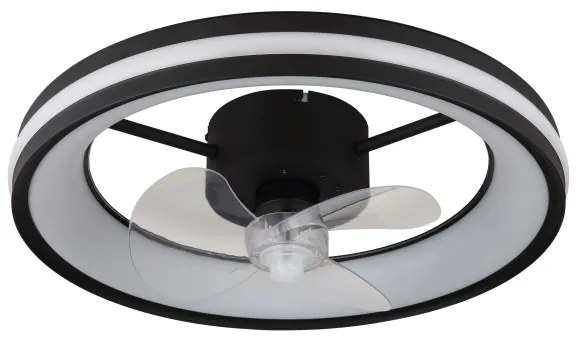 Globo 03651 - LED Mennyezeti lámpa ventilátorral GATIAN LED/30W/230V fekete + távirányító