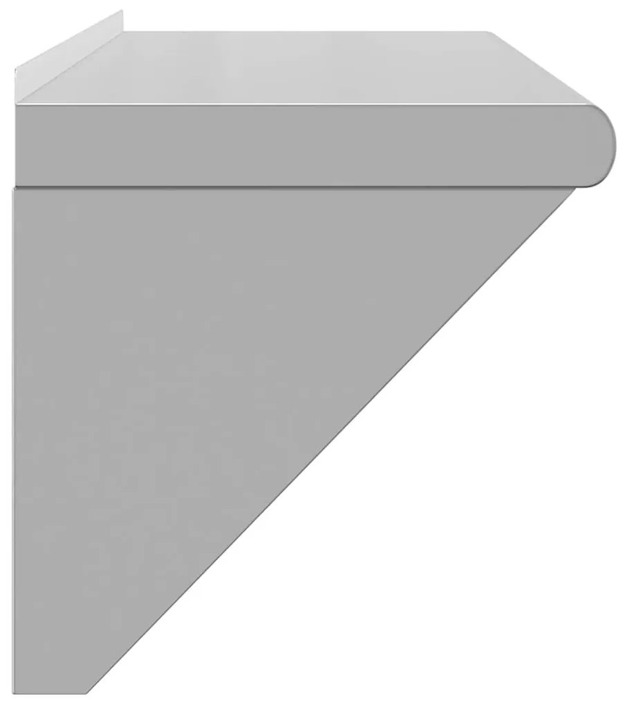 ezüstszínű rozsdamentes acél falipolc 100 x 30 x 31 cm