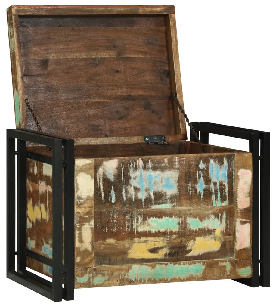 Tároló Doboz tárolóval 60 x 40 x 41 cm Újrahasznosított fa