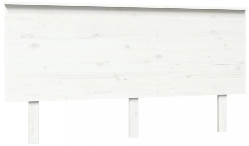 fehér tömör fenyőfa ágyfejtámla 154x6x82,5 cm