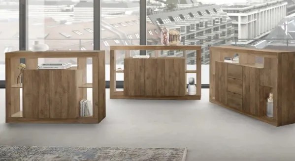 RIMINI komód, kétajtós – Mercure tölgy