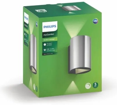 Philips 17357/47/P0 - LED Kültéri fali lámpa BUXUS 2xLED/4,5W IP44