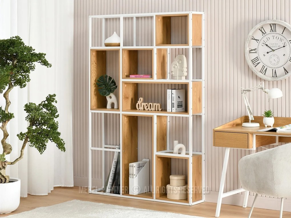 Regál Julia (tölgy + fehér). 1111366
