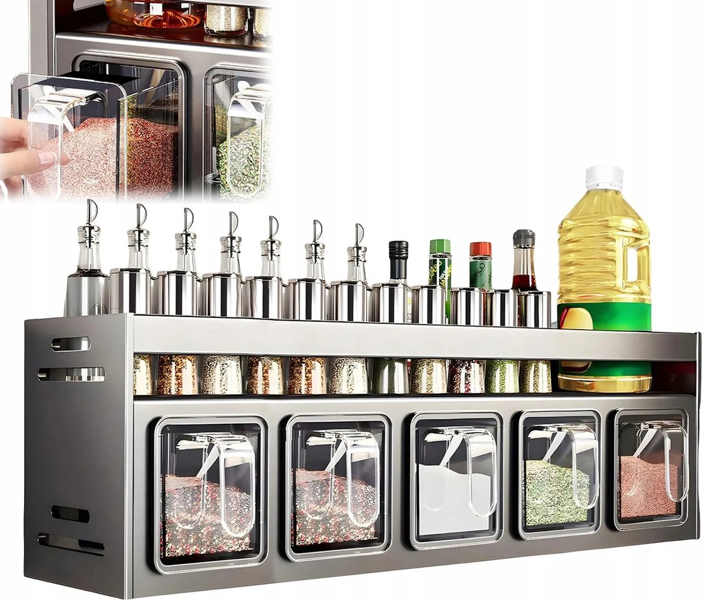 Fűszertartók Fűszertartó Állvány Akasztós Fém