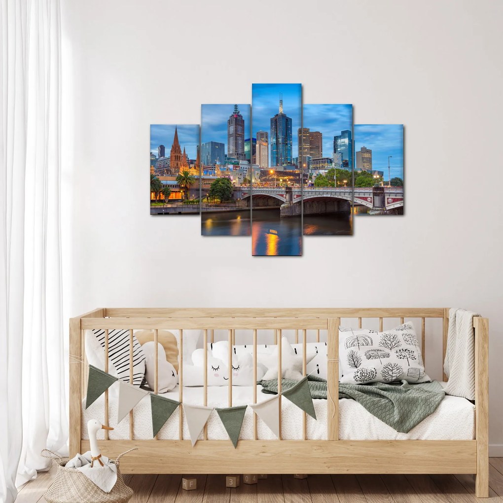 Melbourne város képe (150x105 cm)