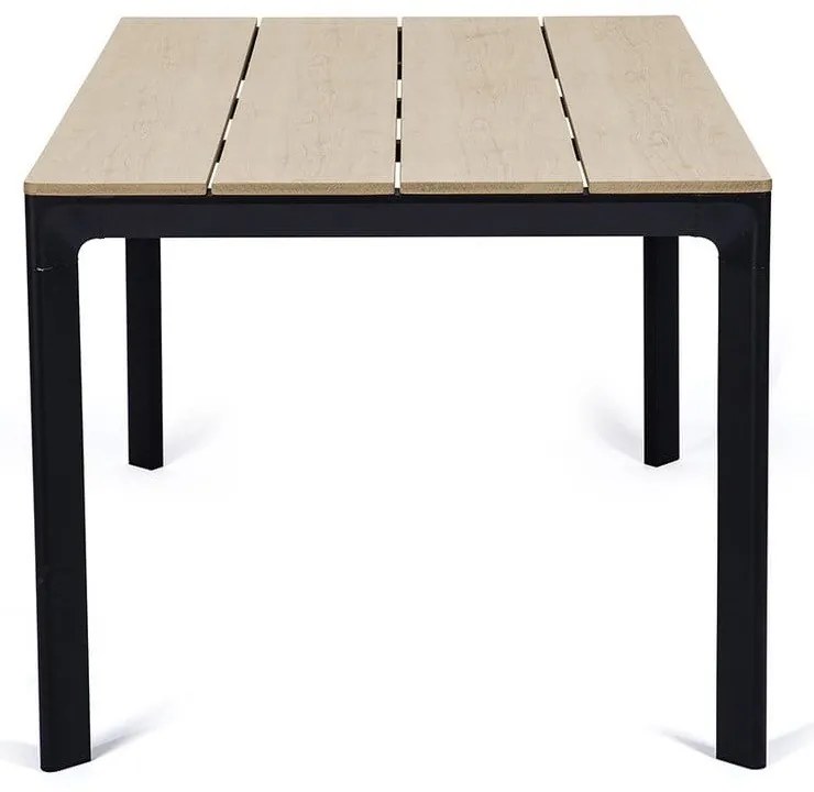 4 db fekete étkezőszék Kai és természetes asztal Thor - Bonami Essentials