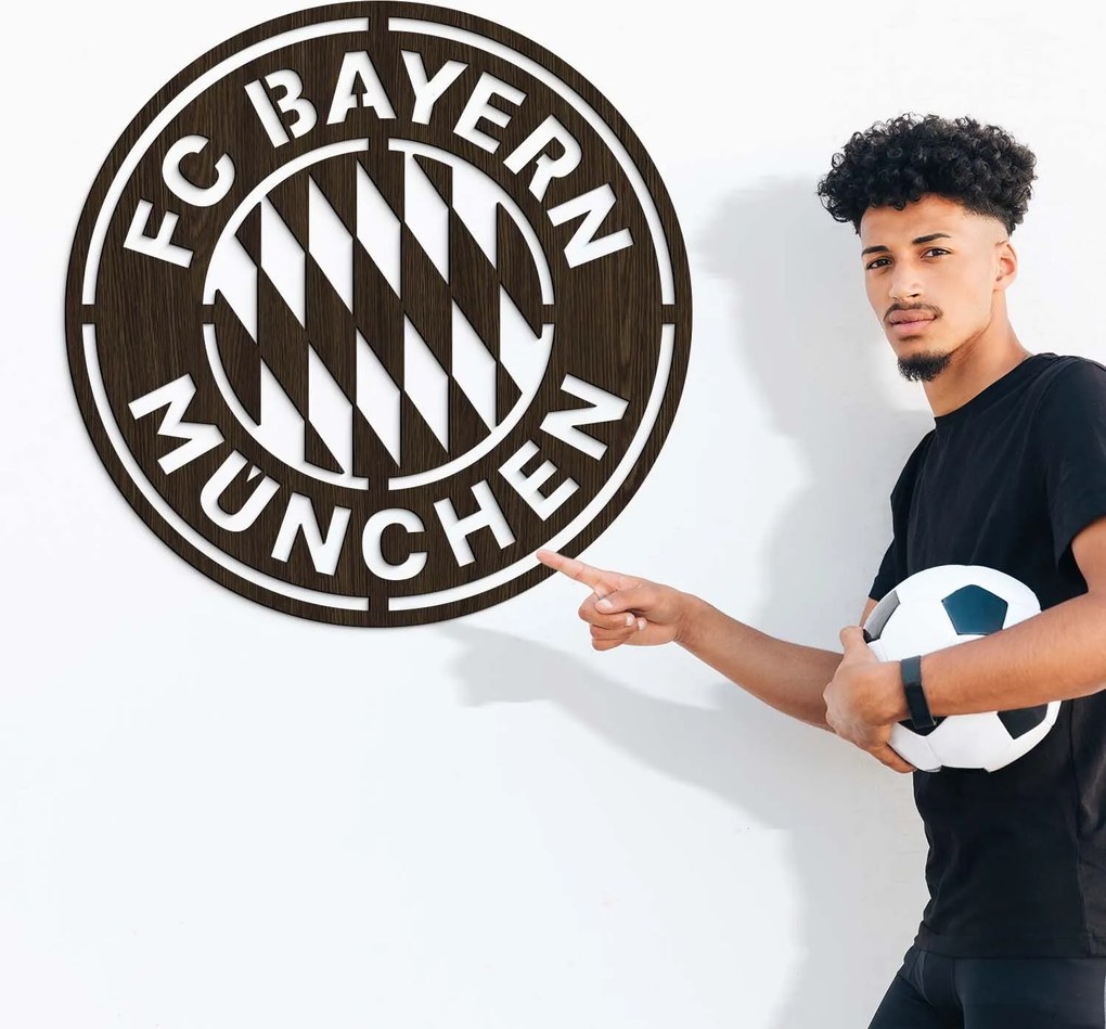 DUBLEZ | Fából készült logó - FC Bayern München | Fali kép