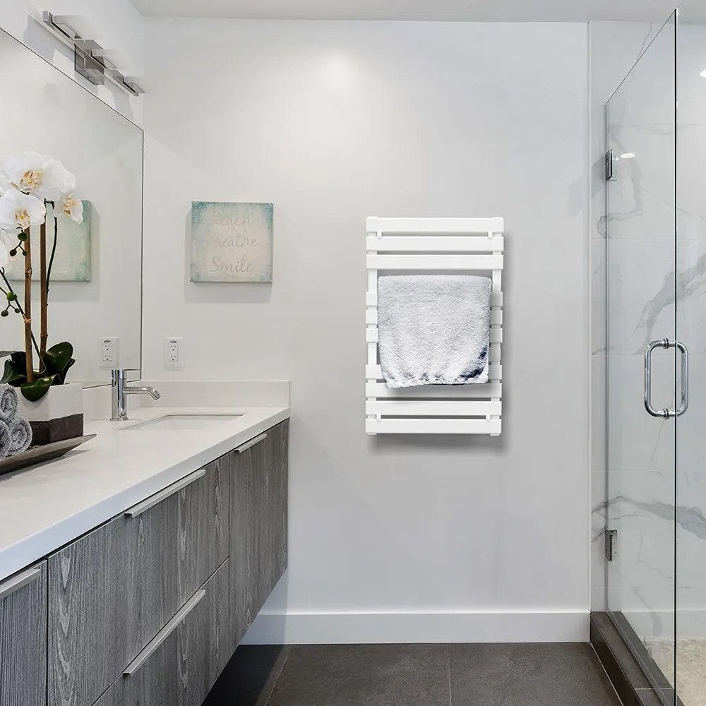 Elektromos törölközőszárító radiátor 500W - FEHÉR