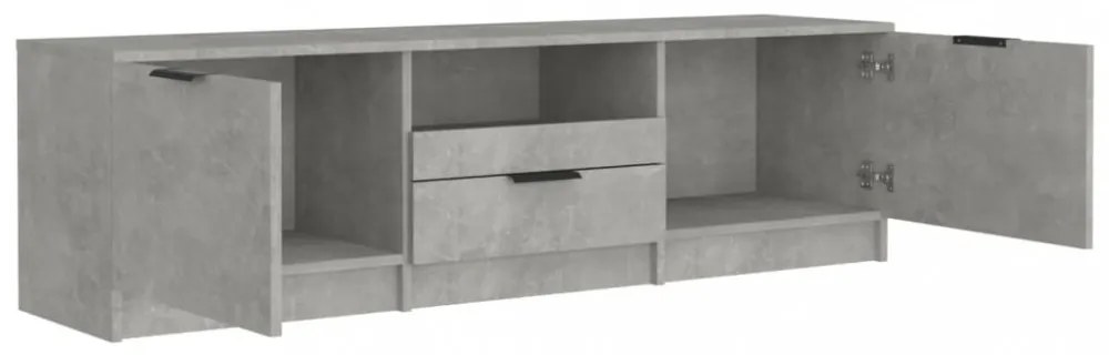 betonszürke szerelt fa TV-szekrény 140x35x40 cm