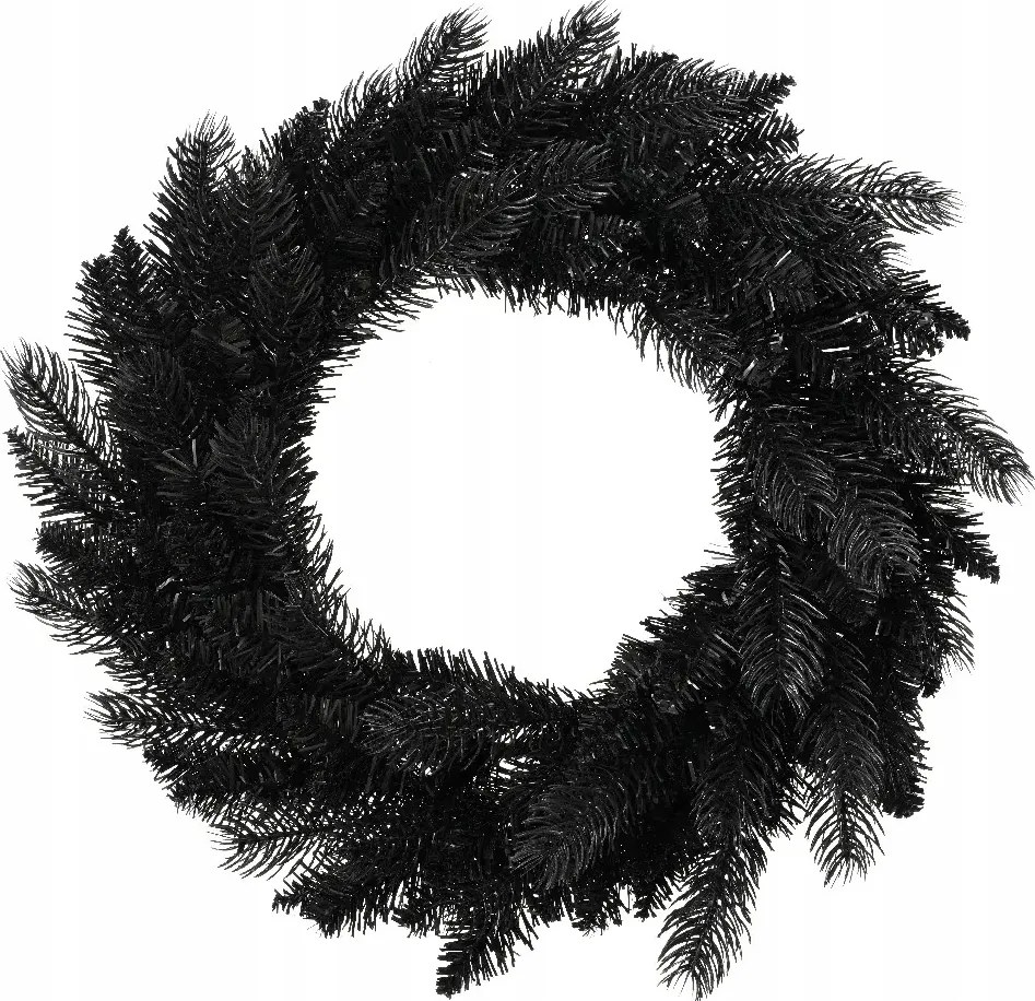 Dekorációs koszorú ajtóra fekete műfenyő
