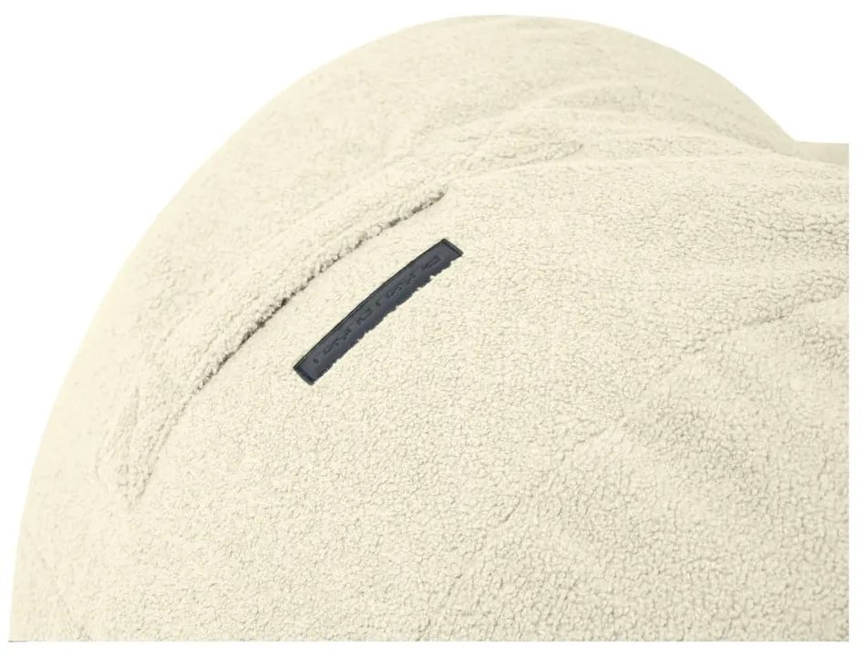 Krémszínű buklé gyerek babzsákfotel Roll 80 – SLOWDOWN