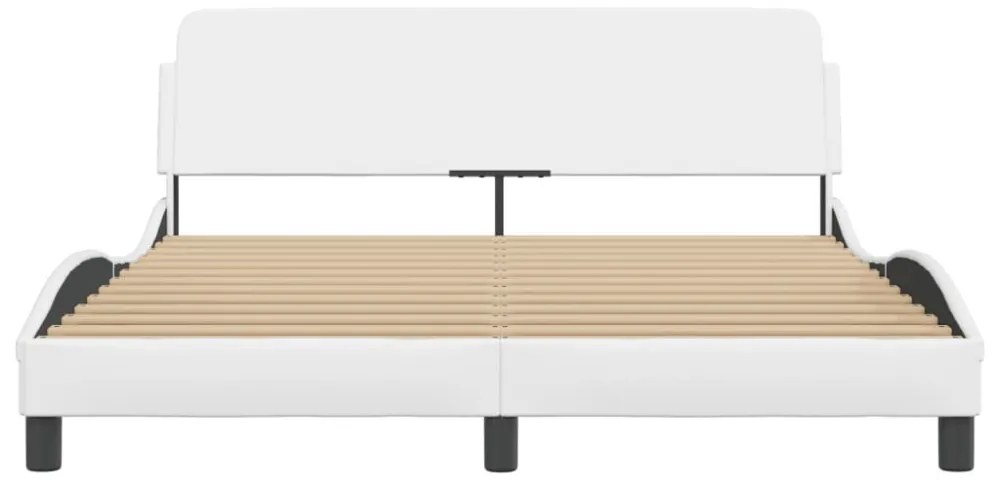 fehér műbőr ágykeret Dover 160x200 cm