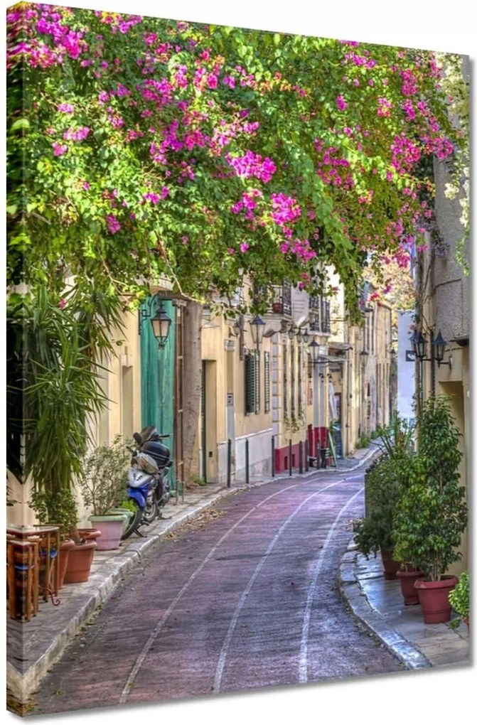 Vászonkép 30x40 Görögország Plaka negyed Út
