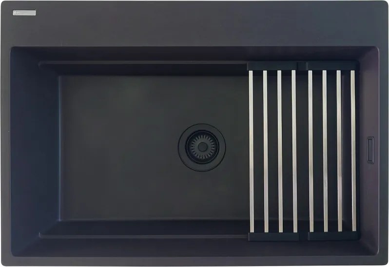 Magnetic gránit mosogató_metál grafit