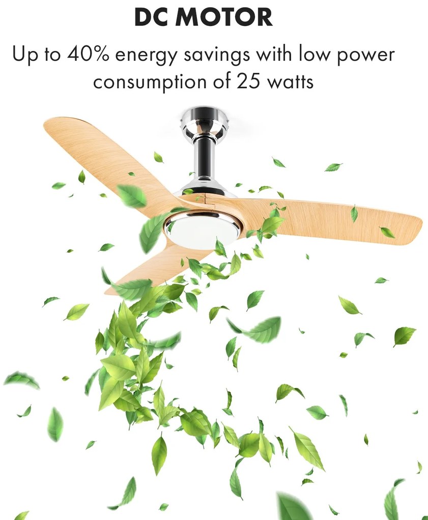 Silent Service, mennyezeti ventilátor, Ø: 128 cm, teljesítmény: 25 W, fa kialakítás