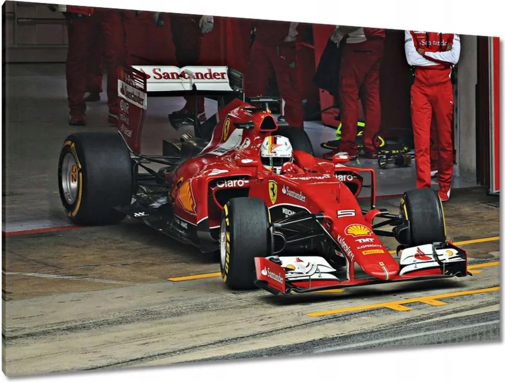Festmények 120x80 Sebastian Vettel F1 Bolid