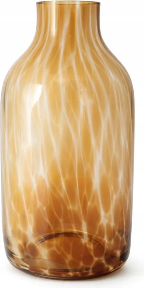 Üveg váza barna 11x 24 cm