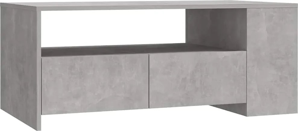 vidaXL betonszürke szerelt fa dohányzóasztal 102 x 55 x 42 cm