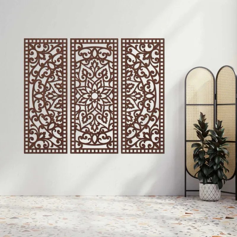 Faldekoráció háromrészes mandala panel | AURELIA